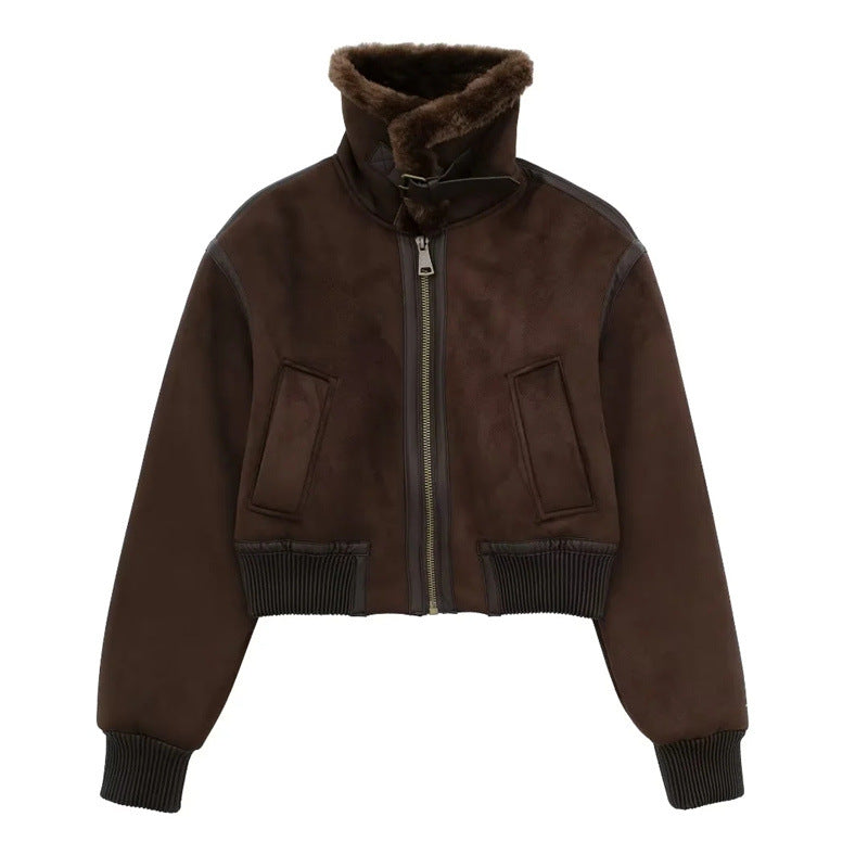 Warm Fur Motorcycle Double-sided Jacket