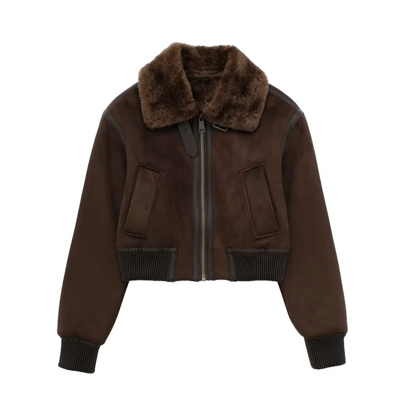 Warm Fur Motorcycle Double-sided Jacket