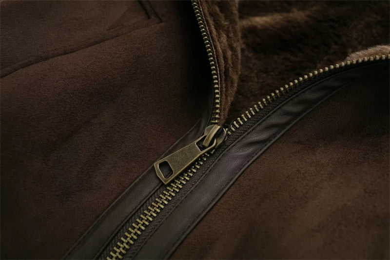 Warm Fur Motorcycle Double-sided Jacket