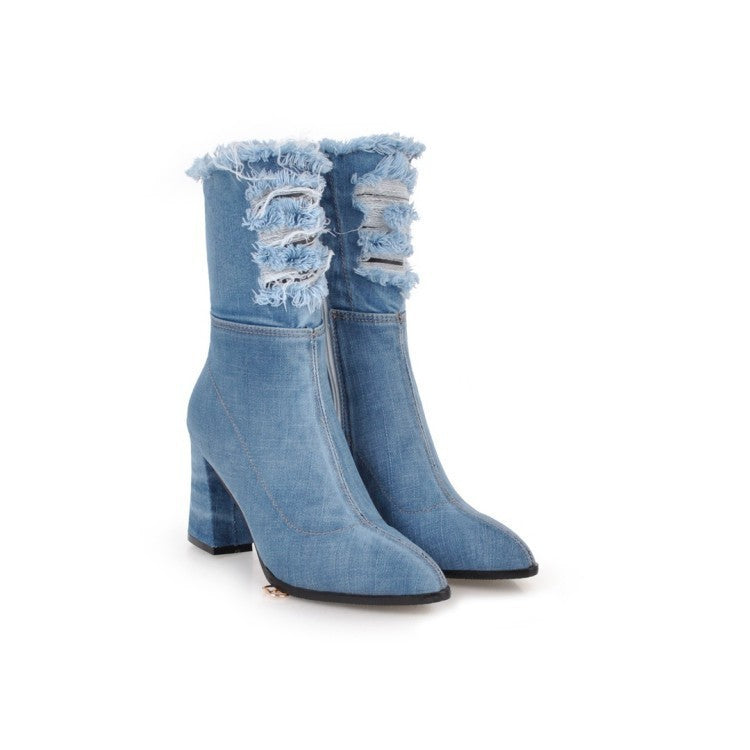 Short Denim boots