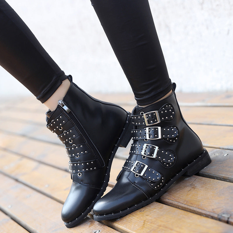 Rivet short boots