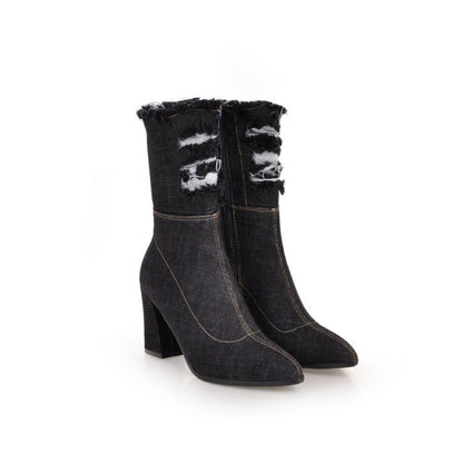 Short Denim boots