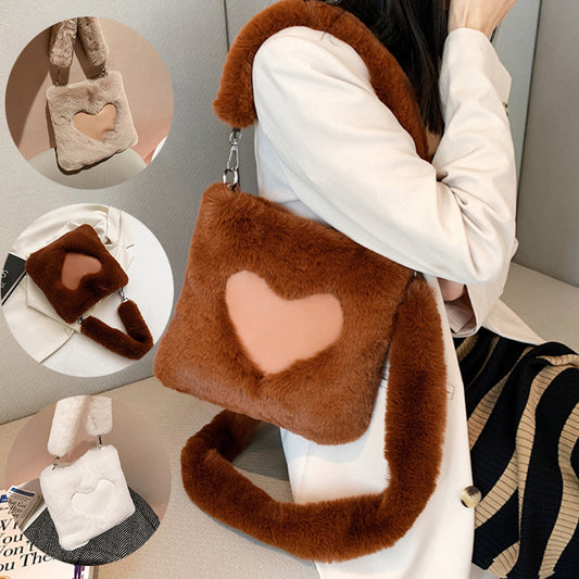 Love Winter Plush Shoulder Bags