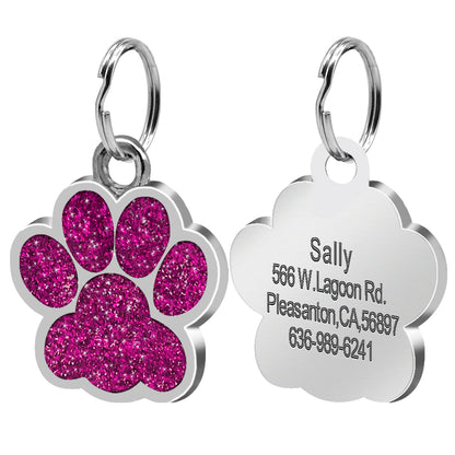 Footprint pet tag