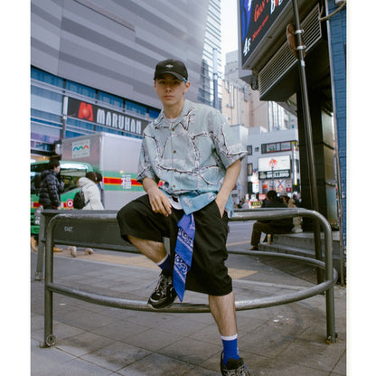 Hawaiian Digital printed men's streetwear shirt