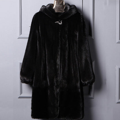 Fur Hooded Casual Coat
