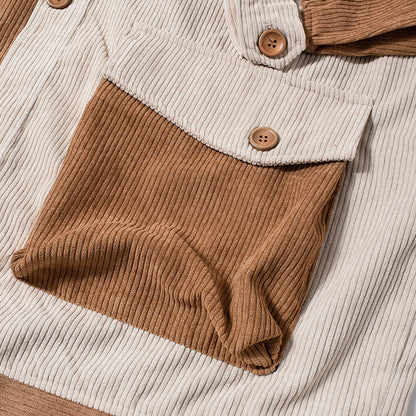 Pocket Contrast Embroidery Polo Jacket