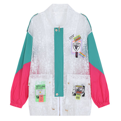 Western Style Lace Stitching Thin Cardigan