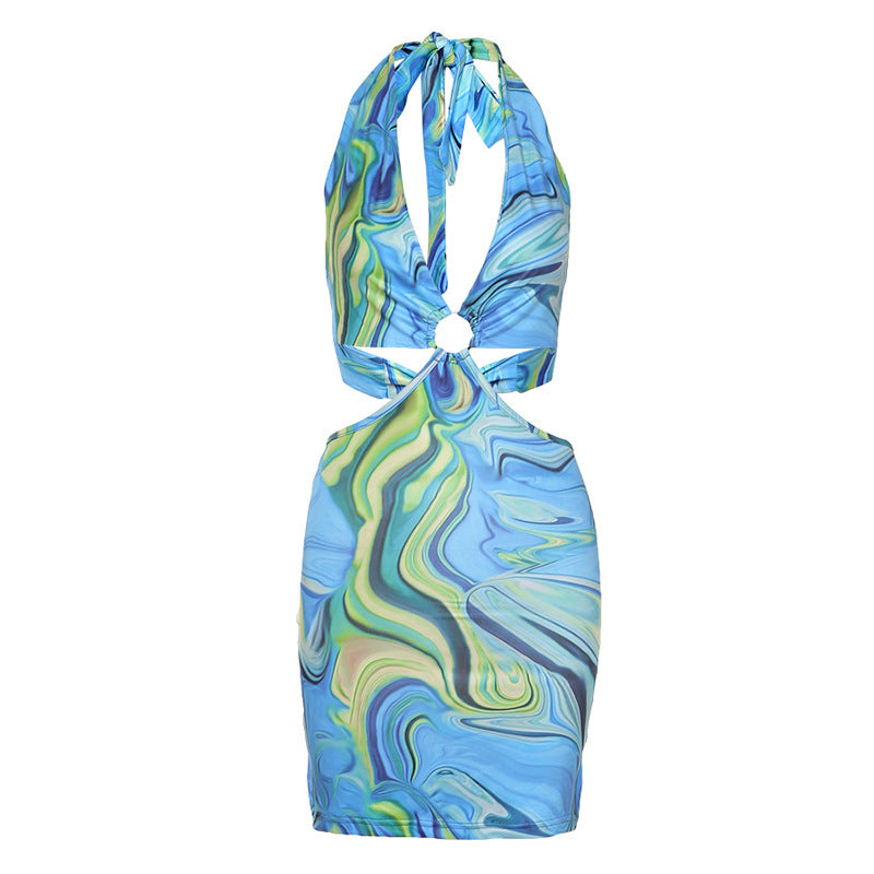 Women's Beach Low-cut Backless Dress