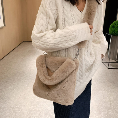 Love Winter Plush Shoulder Bags
