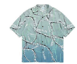 Hawaiian Digital printed men's streetwear shirt