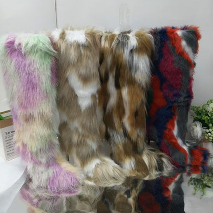 High Heel Faux Fur Boots