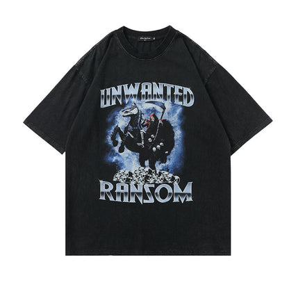 Lightning Skull Hip Hop Streetwear T-Shirt