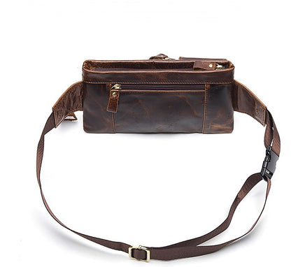Men's Waist Leather Crossbody Bag