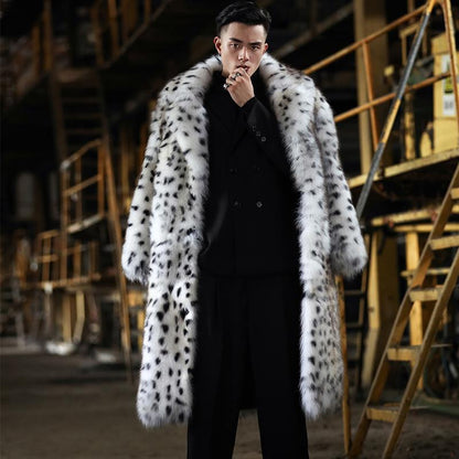 Men's Fox Fur Long Coat