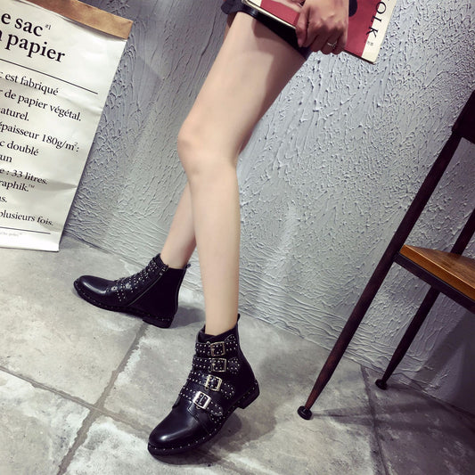 Rivet short boots