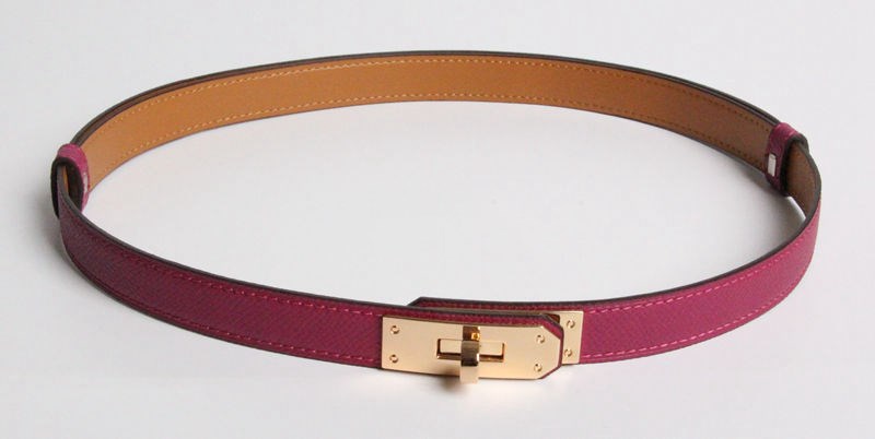 New kelly leather thin belt