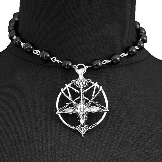 Vintage Literary Skull Alloy Necklace