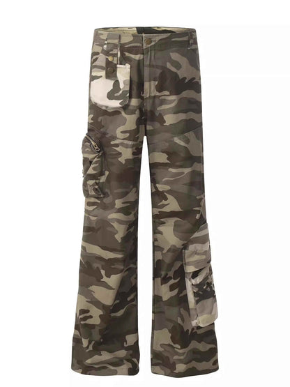 Camouflage Retro Straight Casual Pants