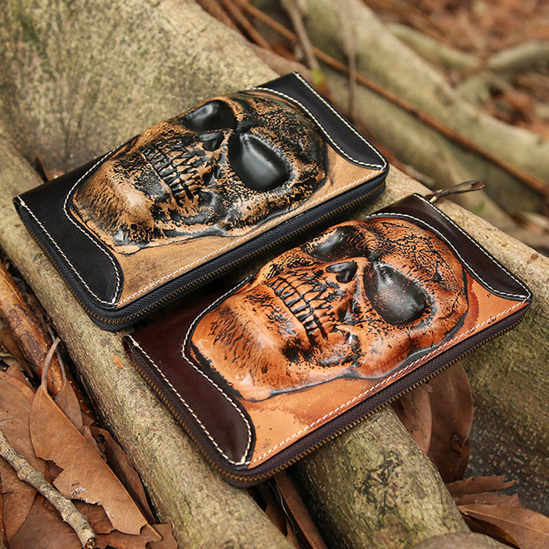 Skull Cowhide Wallet