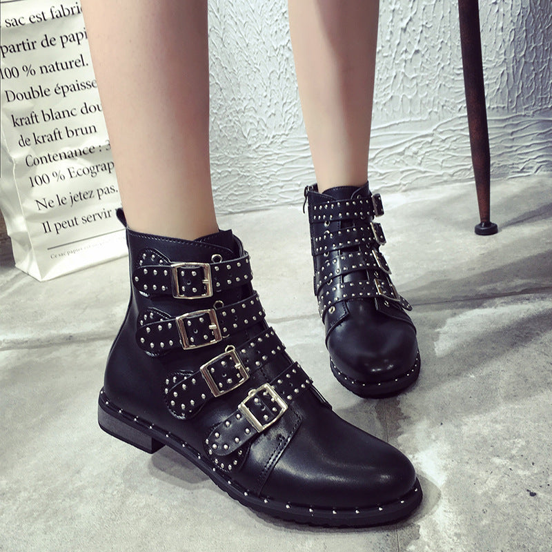 Rivet short boots