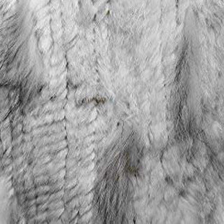 Rabbit Fur Woven Triangle Shawl