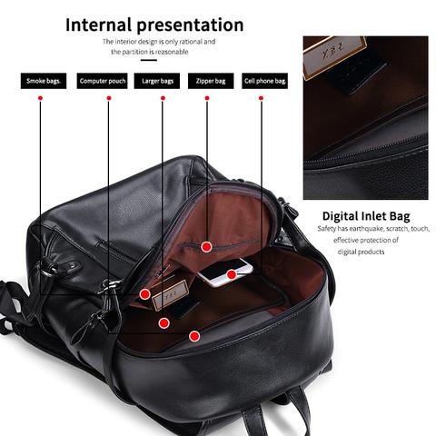 Leather Charging Backpack