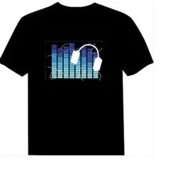 Battery Glowing Music T-shirt