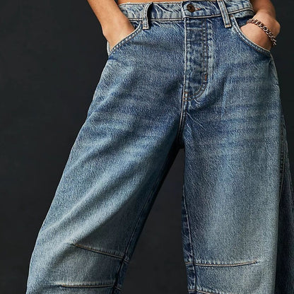 Mid-Rise Barrel Denims