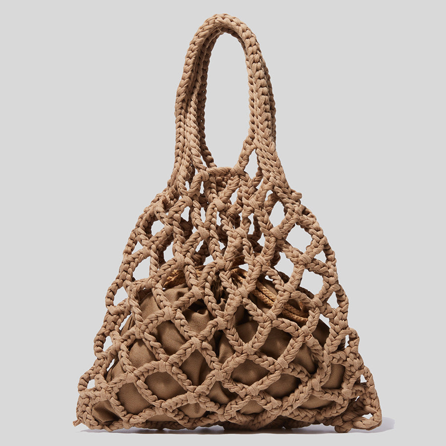 Woven Small Mesh Tote