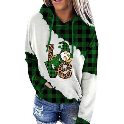 Women Lucky Clover Print Sweatshirts
