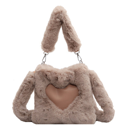 Love Winter Plush Shoulder Bags