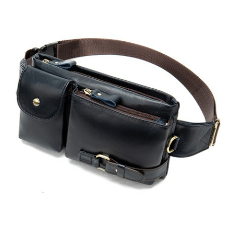 Men's Waist Leather Crossbody Bag