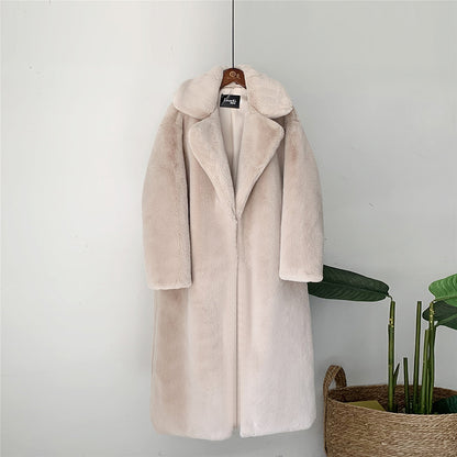 Thick long fur coat