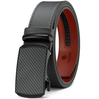Alloy Automatic Buckle Leather Belt
