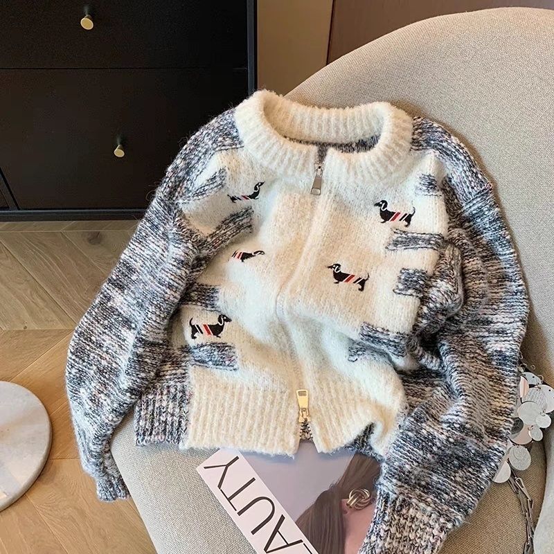 Puppy Embroidered Cardigan