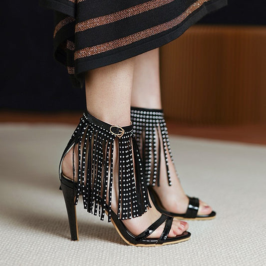 High Heels Denim Sandals