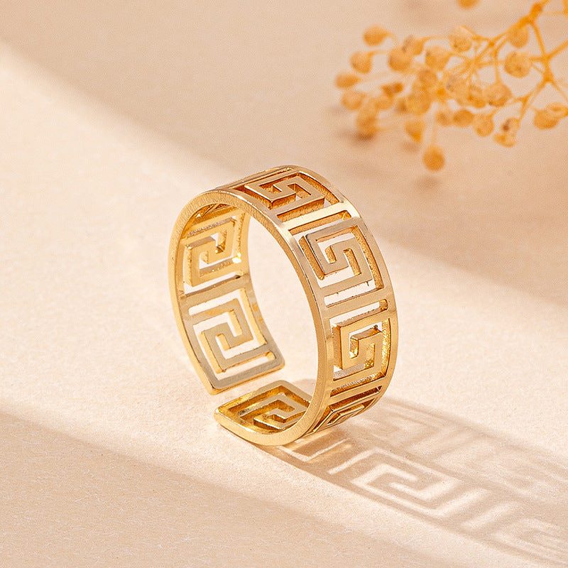 Geometric Loop Collar Earrings Ring Bracelet