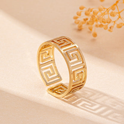 Geometric Loop Collar Earrings Ring Bracelet