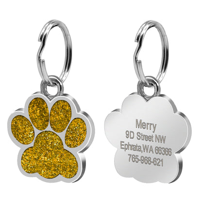 Footprint pet tag