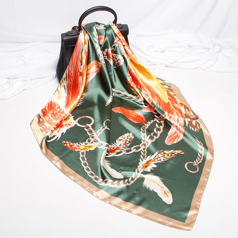 Silk Satin Equestrian Style Scarf