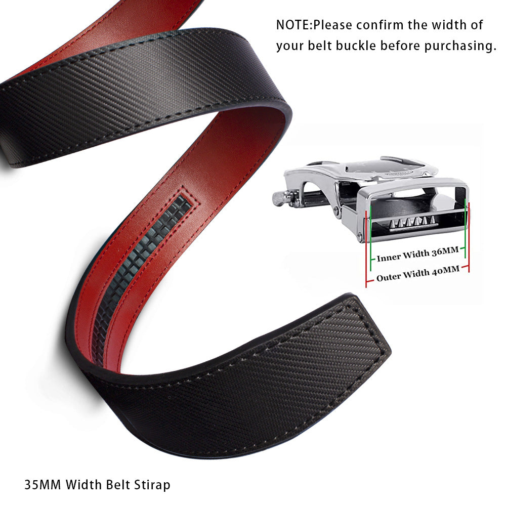 Alloy Automatic Buckle Leather Belt