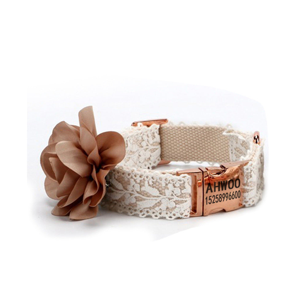Lace Flower Pet Collar
