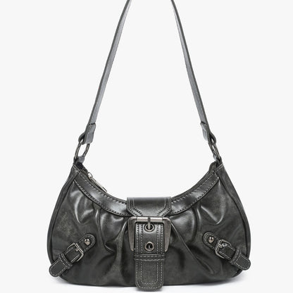 Vintage Two-tone Leather Shoulder Bag