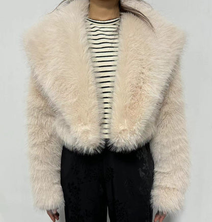 Women's Fur Long Sleeve Coat
