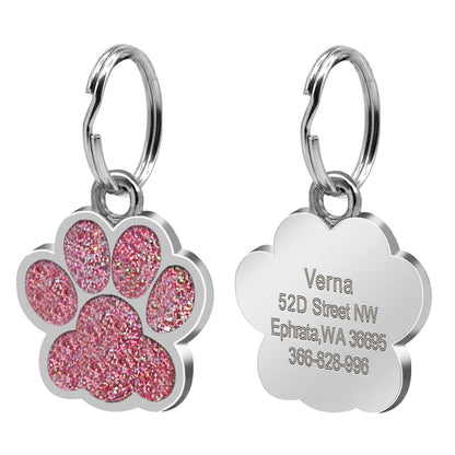 Footprint pet tag
