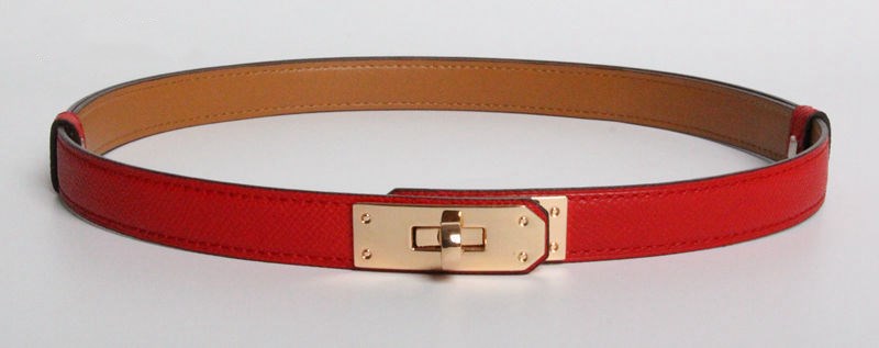 New kelly leather thin belt