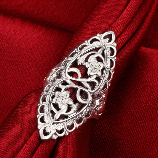 Silver Vintage Cutout Ring
