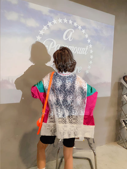 Western Style Lace Stitching Thin Cardigan