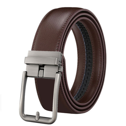 Leather Automatic Buckle Simple Hollow Belt